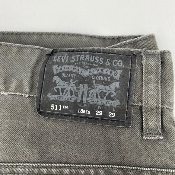 Levi’s 511 Slim Women’s Jeans Size 18 Regular 29x29 Dark Gray - Picture 3 of 8
